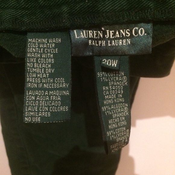 Ralph Lauren Forest Green Jeans - Picture 4 of 4